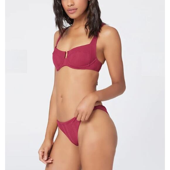 L*Space Pointelle Rib Camacho Bikini Bottom Small - Picture 8 of 8